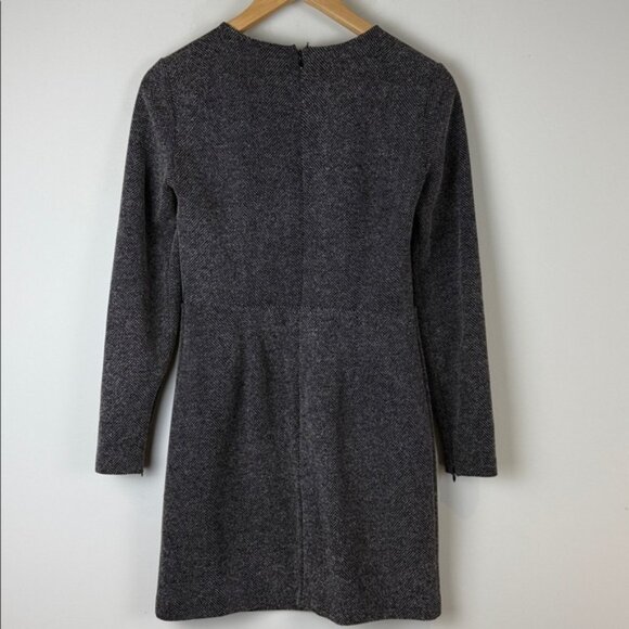 Club Monaco Dayna Herringbone Black Textured Dress - Picture 6 of 9